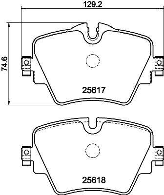 GDB2098 HELLA BRAKE PADS FRONT X1 F48 BMW