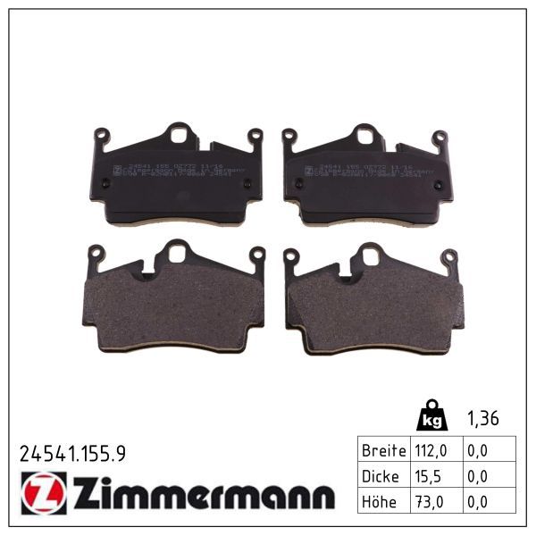 4816.2 BORG AND BECK BRAKE PADS REAR BOXTER BORG GDB1961
