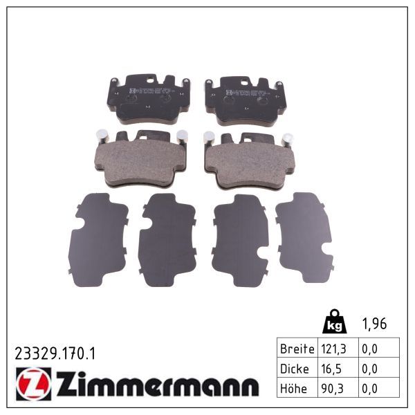4987.2 ZI BRAKE PADS FRONT  911/BOXSTER 3.2 ZIMMERMANN 23329.170.1