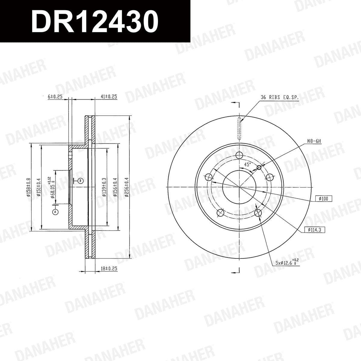 DR12430 292MM VENTED SAAB DISC ZIMMERMANN 430.1496.20