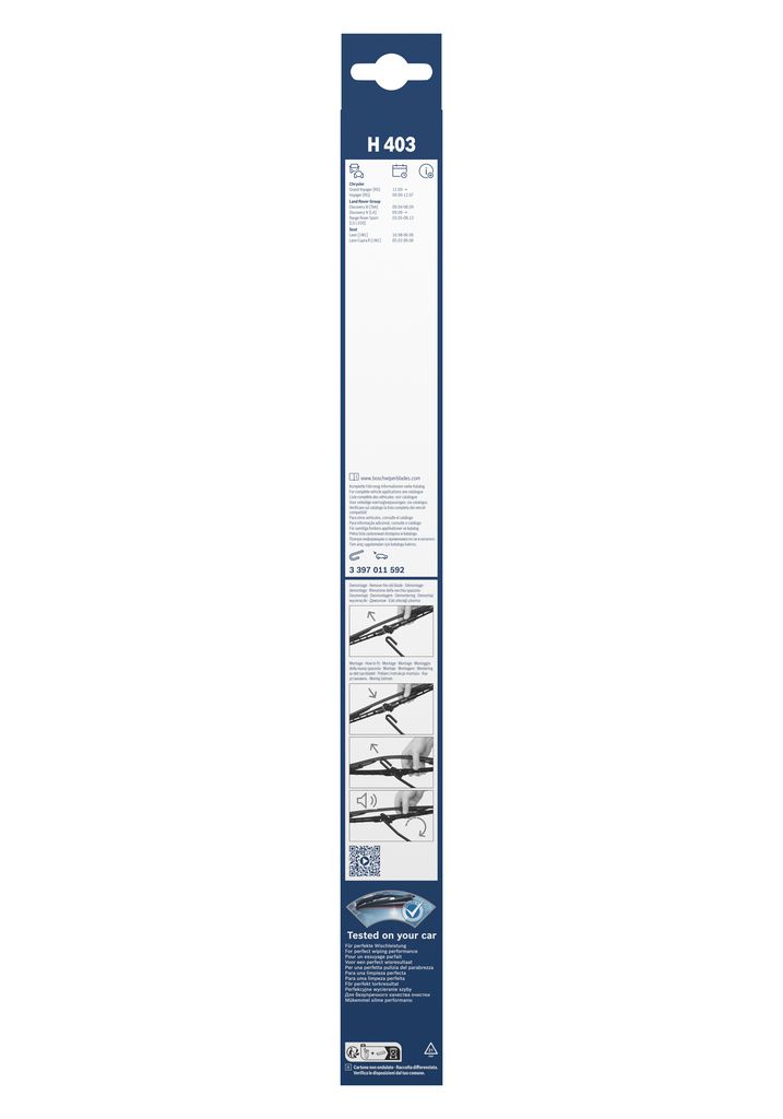 H403 WIPER BLADE HARBOUR BRIDGE 400MM DISCO 3 # BOSCH 3 397 011 592