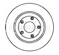 XR858224 BRAKE DISC REAR  S TYPE >N52047 BORG BBD4229