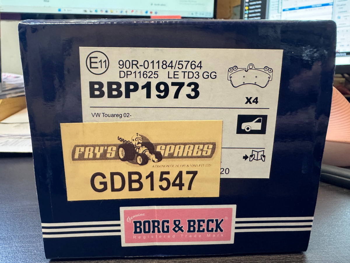 GDB1547 BNB BRAKE PADS FRONT CAYENNE/TOUREG # BORG BBP1547