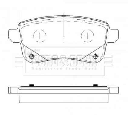GDB2082 BNB REAR BRAKE PADS  RENAULT 2015>> MEGANE SER.4 BORG BBP2538