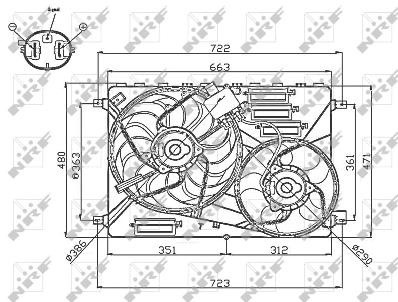 LR011905 FAN ASSM INCL MODULE FREE 2 3.2 # 47756