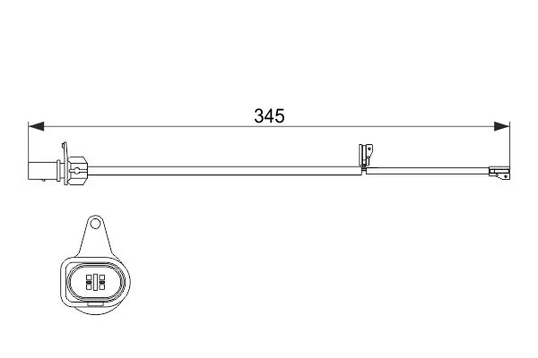 8R0 615 121A SENSOR BRAKE FRONT Q5 # BOSCH 1 987 474 507 BOSCH