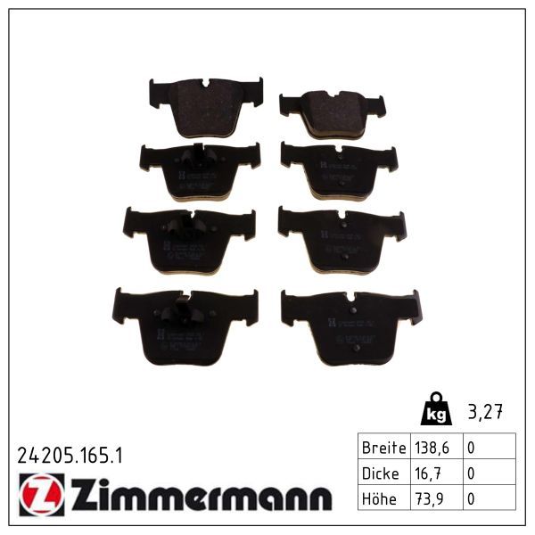 004 420 75 20 FRONT BRAKE PADS TRW  (h)