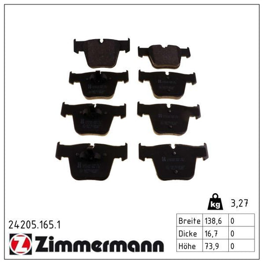 004 420 75 20 FRONT BRAKE PADS TRW  (h)