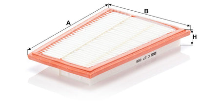 642 094 02 04 MA AIR FILTER RIGHT -  C27006 # MANN HUMMEL C27006