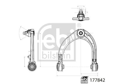 LR113268 CONTROL ARM UPPER DISCO5 LHF # FEBI BILSTEIN 177842