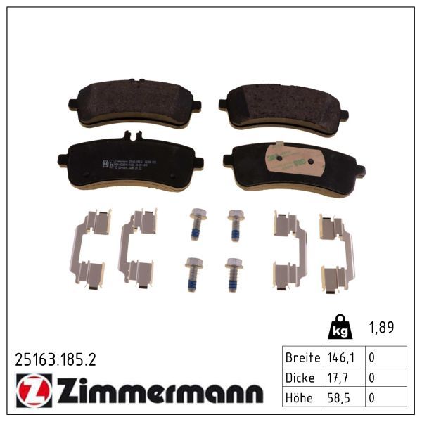 25163.185.2 BRAKE PADS REAR C63 AMG S