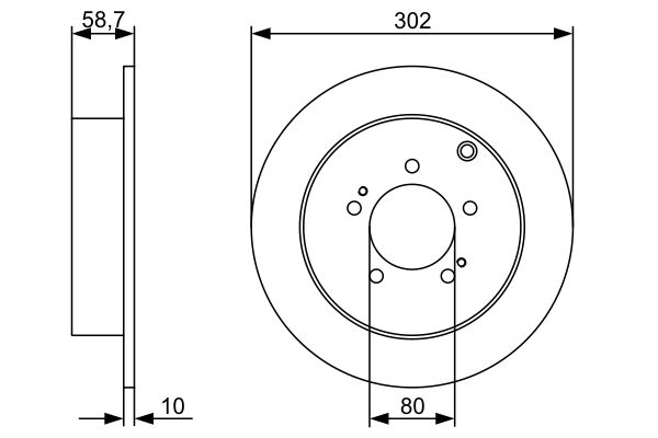 16 062 920 80 REAR DISCS 4008 BOSCH 8DD 355 115-491