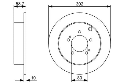 16 062 920 80 REAR DISCS 4008 BOSCH 8DD 355 115-491