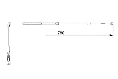 SEM000012 SENSOR BRAKE PAD WEAR FRONT RR # BOSCH BH X3 FERODO X1