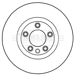 7P6 615 302A BH BRAKE DISC RHF TOUAREG - 3248 # BORG 0 986 479 B13