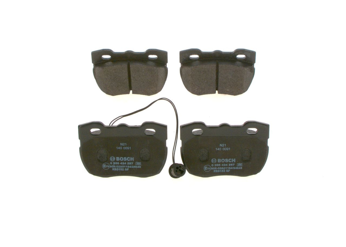 GDB394 BH BRAKE PADS FRONT DICSO 1 SOLID DISC # BOSCH 0 986 424 287