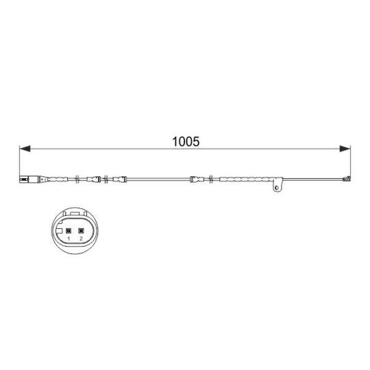 Bosch 1987473521 Warning Contact, brake pad wear