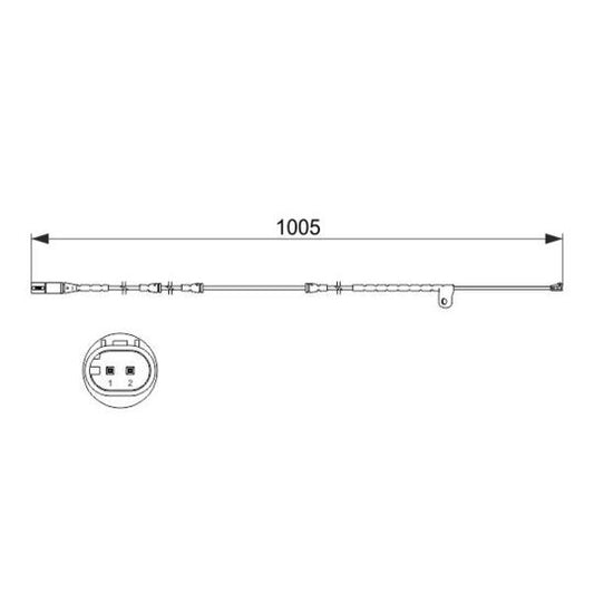 Bosch 1987473521 Warning Contact, brake pad wear