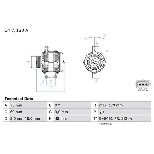Bosch 0986081700 Alternator