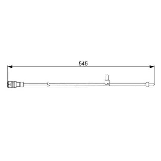 Bosch 1987473066 Warning Contact, brake pad wear