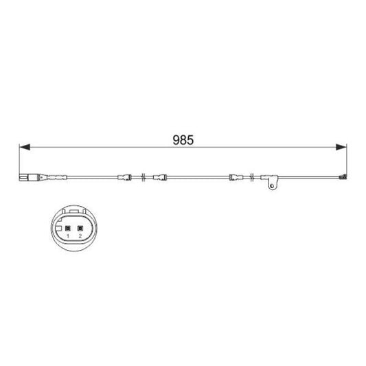 Bosch 1987473520 Warning Contact, brake pad wear
