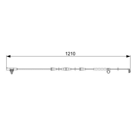 Bosch 1987473054 Warning Contact, brake pad wear