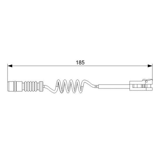 Bosch 1987473007 Warning Contact, brake pad wear