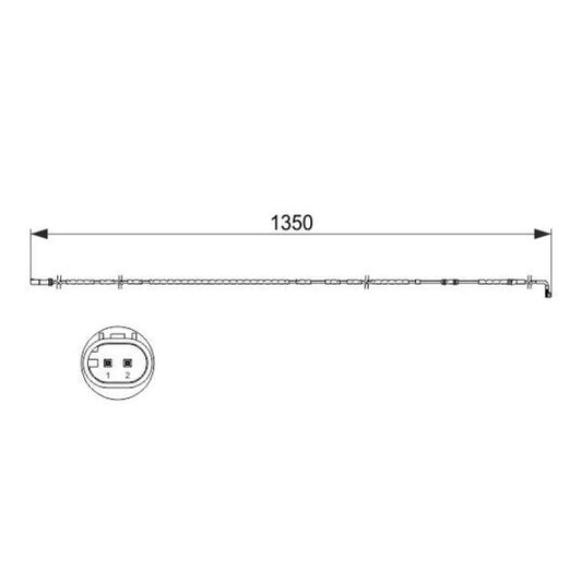 Bosch 1987473503 Warning Contact, brake pad wear