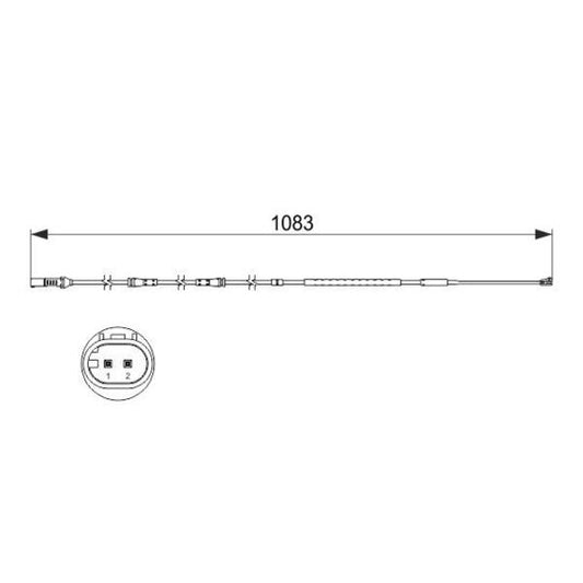 Bosch 1987473500 Warning Contact, brake pad wear