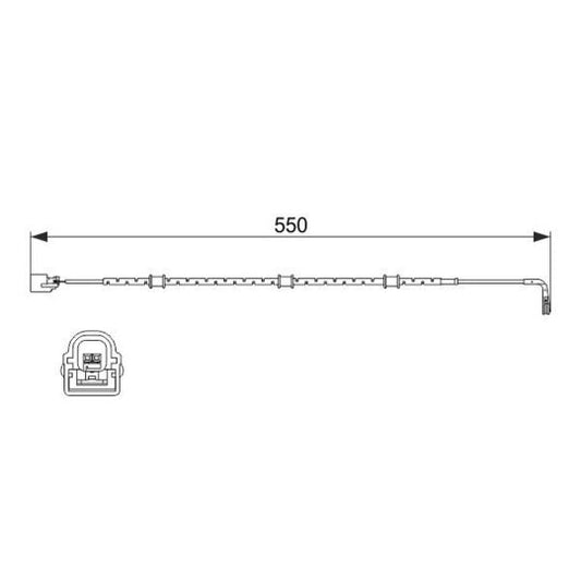 Bosch 1987474514 Warning Contact, brake pad wear