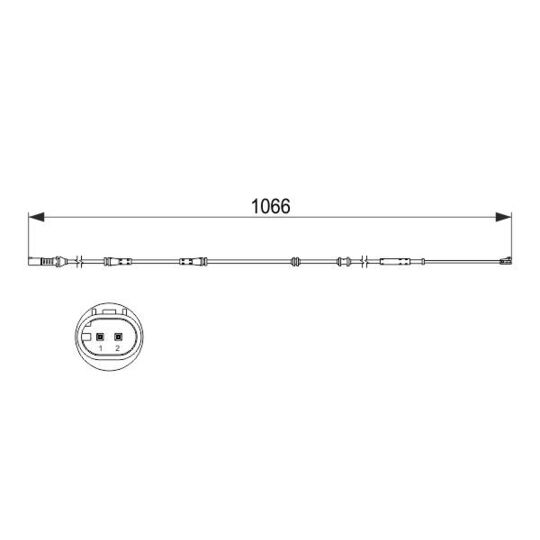 Bosch 1987473501 Warning Contact, brake pad wear