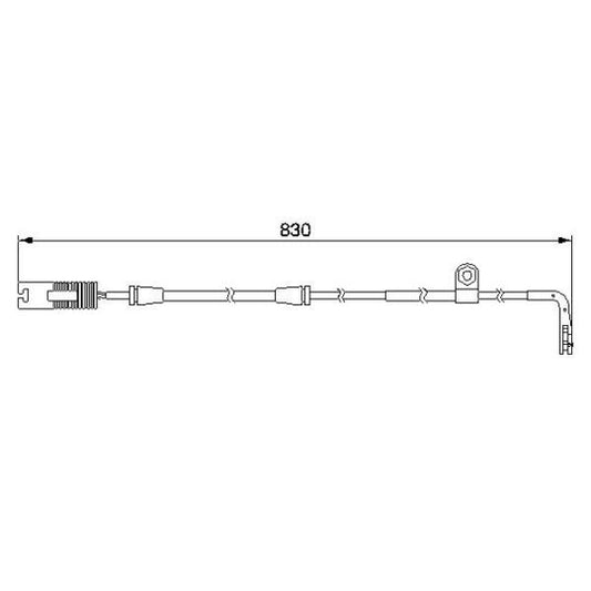 Bosch 1987474958 Warning Contact, brake pad wear