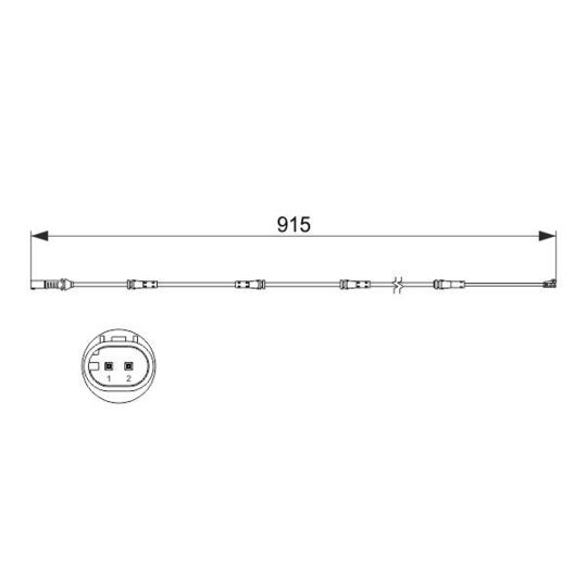 Bosch 1987473509 Warning Contact, brake pad wear