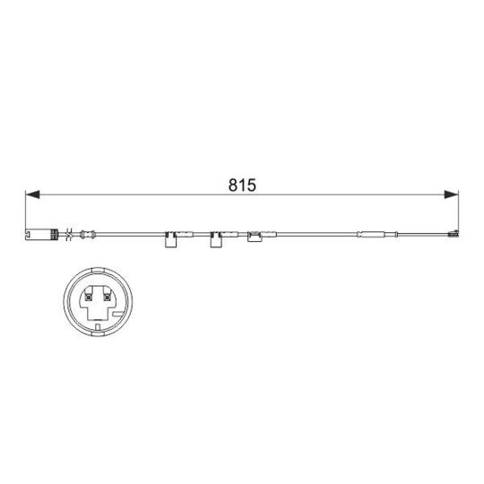 Bosch 1987473524 Warning Contact, brake pad wear
