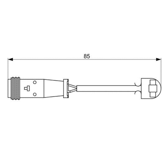 Bosch 1987473038 Warning Contact, brake pad wear