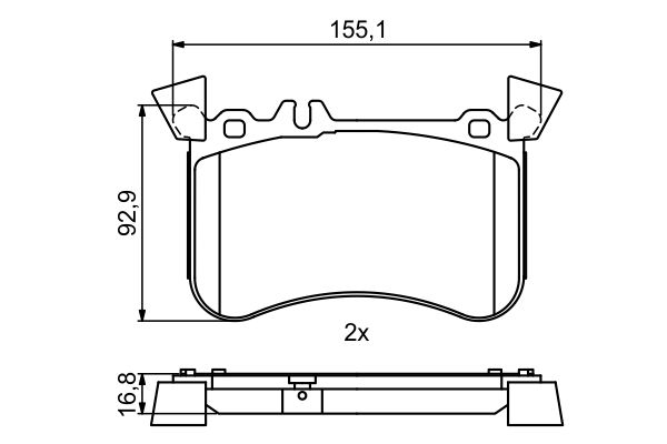 25219.165.1 BH BRAKE PADS FRONT A45 AMG ZIMMERMANN 0 986 495 398