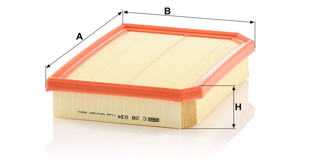 260 094 03 00 MA AIR FILTER - C28034 +# MANN HUMMEL C28034