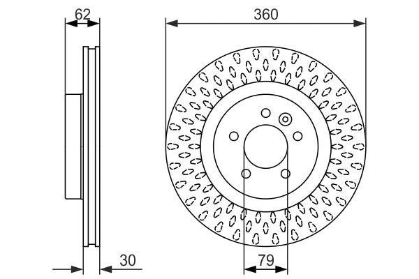 SDB000624 BH BRAKE DISC FRONT RR SPORT # BOSCH 0 986 479 578