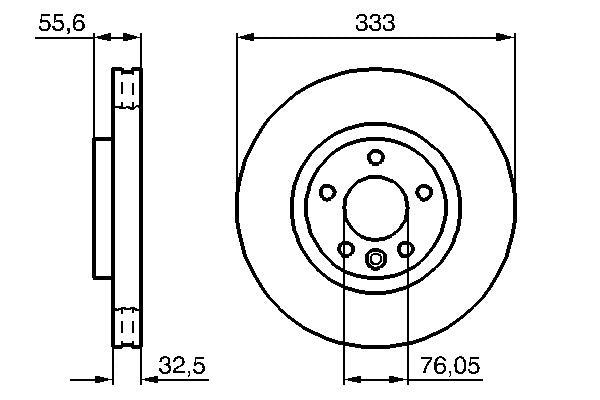 7H0 615 301F HP BRAKE DISC FRONT 333MM - 3231 #  355.109-681