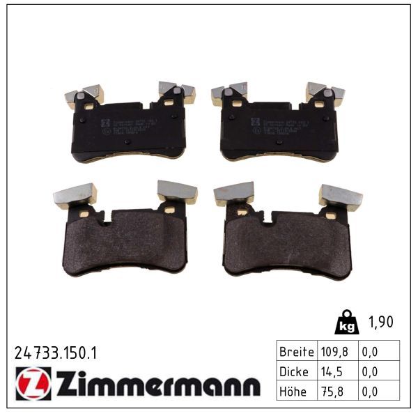 4998.2 BRAKE PADS REAR AMG55 BOSCH