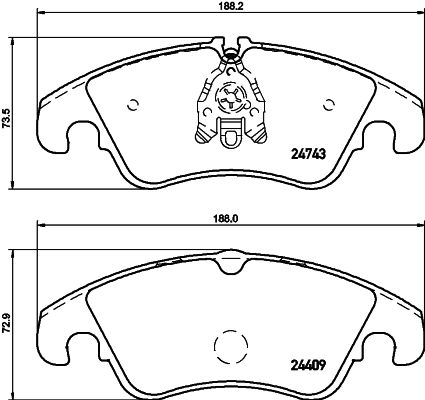 2746.2 BRAKE PADS FRONT A5/6 HELLA 355.013-751