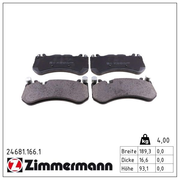 4839.2 BRAKE PADS FRONT W204/W166 C63/ML63 BORG
