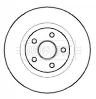 C2C41250 BRAKE DISC FRONT XK8 / XJ8 325MM # BORG BG3544