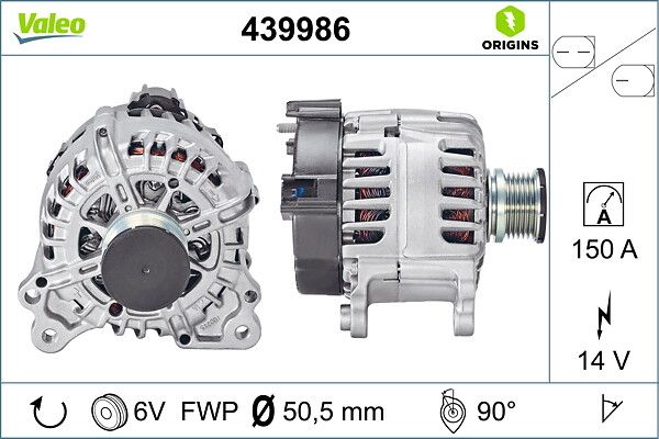 04L 903 027 ALTERNATOR 150A Q5 2018-> VALEO 439986