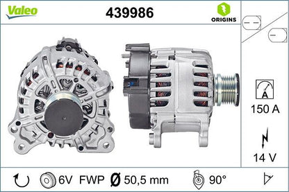 04L 903 027 ALTERNATOR 150A Q5 2018-> VALEO 439986