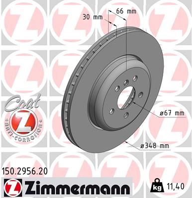 34 11 6 860909 ZI BRAKE DISC FRONT 348mm BMW X3 G01 - 2956 ZIMMERMANN 150.2956.20