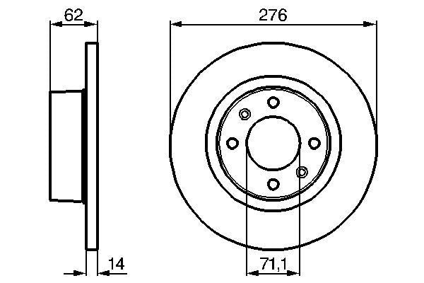 180.3016.00 REAR DISC CITROEN C5