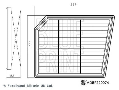 13 71 8 480400 BLP AIR FILTER ELEMENT - ADBP220074 # BLUEPRINT ADBP220074