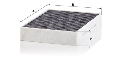 LR115835 MA CABIN FILTER LR / JAG - CUK28016 # MANN HUMMEL CUK28016 12WKS
