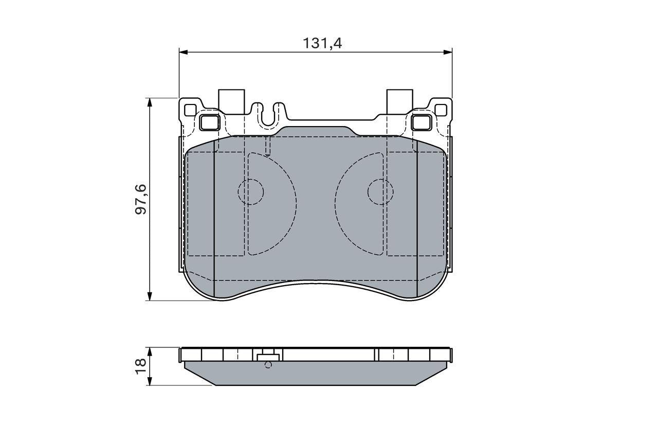 4870.2 BH BRAKE PADS MERC # BOSCH 0 986 460 124